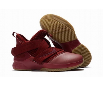 Wholesale Cheap Nike Lebron James Soldier 12 Shoes Knight Wine Red