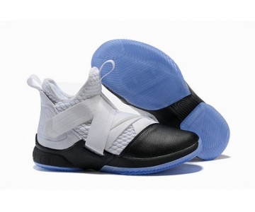 Wholesale Cheap Nike Lebron James Soldier 12 Shoes White Black