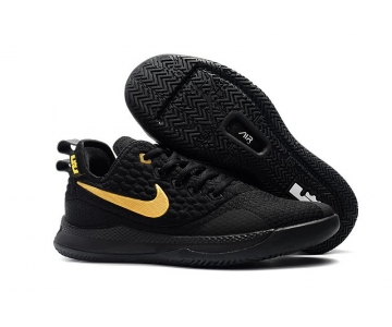 Wholesale Cheap Nike Lebron James Witness 3 Shoes Gold Black