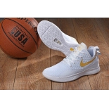 Wholesale Cheap Nike Lebron James Witness 3 Shoes White Gold