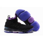 Wholesale Cheap Nike Lebron James 15 Air Cushion Shoes Black Purple Dream-Broken logo