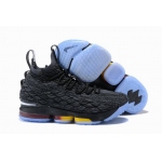 Wholesale Cheap Nike Lebron James 15 Air Cushion Shoes Charcoal Grey White