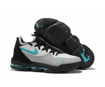 Wholesale Cheap Nike Lebron James 16 Air Cushion Low Shoes Black Gray Jade