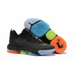 Wholesale Cheap Nike Lebron James 16 Air Cushion Low Shoes Black Rainbow