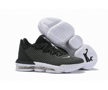 Wholesale Cheap Nike Lebron James 16 Air Cushion Low Shoes Black White