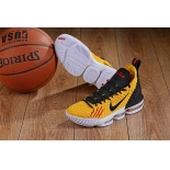 Wholesale Cheap Nike Lebron James 16 Air Cushion Shoes Bruce Lee Yellow Black