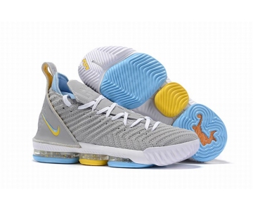 Wholesale Cheap Nike Lebron James 16 Air Cushion Shoes Gary Blue