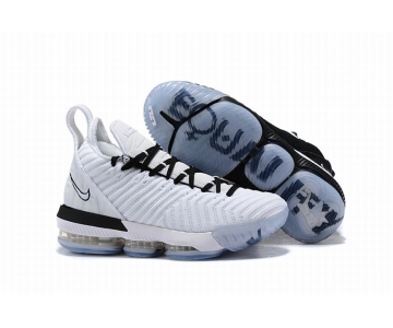 Wholesale Cheap Nike Lebron James 16 Air Cushion Shoes Left Black Right White