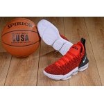 Wholesale Cheap Nike Lebron James 16 Air Cushion Shoes Red White-logo