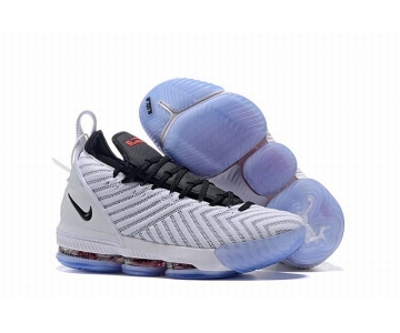 Wholesale Cheap Nike Lebron James 16 Air Cushion Shoes White Black