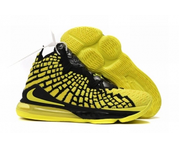 Wholesale Cheap Nike Lebron James 17 Air Cushion Shoes Black Fluorescent Green