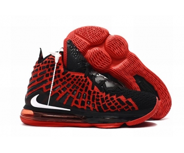 Wholesale Cheap Nike Lebron James 17 Air Cushion Shoes Black Red White-logo