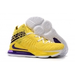 Wholesale Cheap Nike Lebron James 17 Air Cushion Shoes Fluorescent Yellow Purple