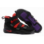 Wholesale Cheap Nike Lebron James Soldier 11 Shoes Black Red Purple