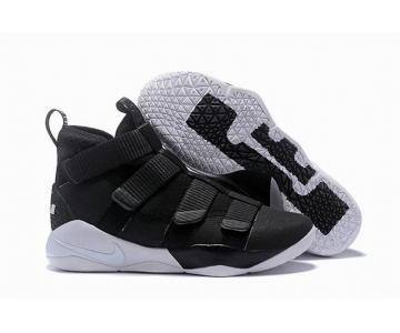 Wholesale Cheap Nike Lebron James Soldier 11 Shoes Black White