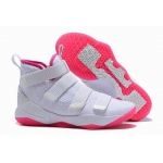 Wholesale Cheap Nike Lebron James Soldier 11 Shoes White Pink Red