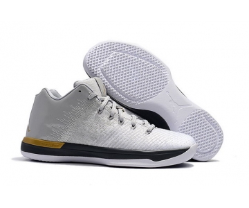 Wholesale Cheap Air Jordan 31 Low Shoes White/Gold-Black