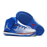 Wholesale Cheap Men's Air Jordan 31 Shoes Blue/grey-red