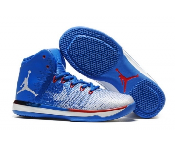 Wholesale Cheap Men's Air Jordan 31 Shoes Blue/grey-red