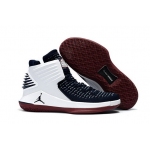 Wholesale Cheap Air Jordan 32 XXXII Shoes White/Deep Blue-Red
