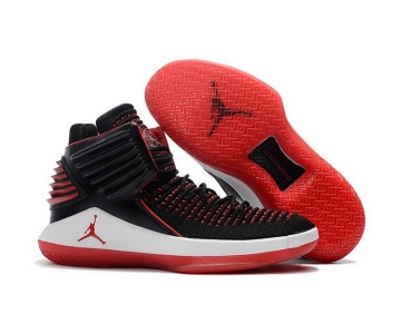 Wholesale Cheap Air Jordan XXXII Retro Shoes Black/red-white