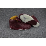 Wholesale Cheap Air Jordan 5 PRM Shoes Wine Red/Yellow