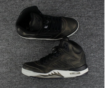 Wholesale Cheap Air Jordan 5 Premium Heiress Metallic Field Black/Light Bone-Metallic Field