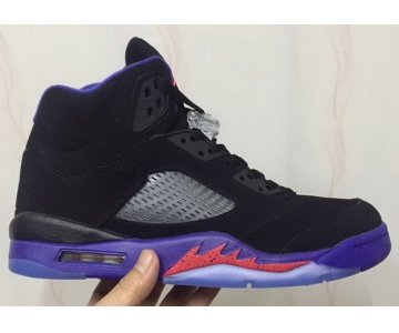 Wholesale Cheap Air Jordan 5 Raptors Black/Ember Glow-Fierce Purple