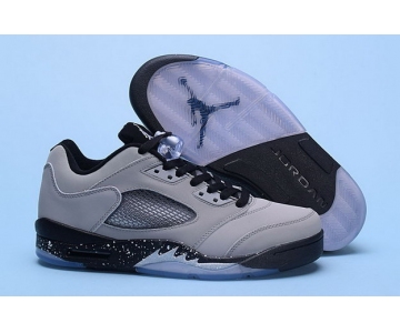 Wholesale Cheap Air Jordan 5 Retro Low Shoes Wolf grey/black