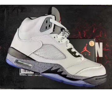 Wholesale Cheap Air Jordan 5 Retro Shoes Cement Grey/White-Black