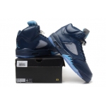 Wholesale Cheap Air Jordan 5 Retro Shoes Hornets Blue/gray