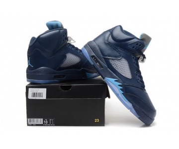 Wholesale Cheap Air Jordan 5 Retro Shoes Hornets Blue/gray