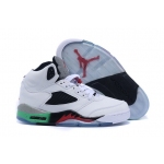 Wholesale Cheap Air Jordan 5 Retro Shoes White/red-green-black