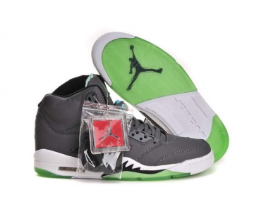 Wholesale Cheap Air Jordan 5 (V) Retro Shoes cool gray/white-green