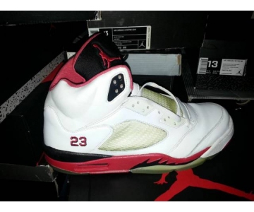 Wholesale Cheap Air Jordan Retro 5 Fire Red Shoes Red/White/Black