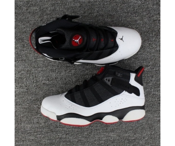 Wholesale Cheap Air Jordan 6 Rings Bulls Black/White-Red