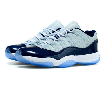 Wholesale Cheap Air Jordan 11 GEORGETOWN Shoes Navy blue/white-gray