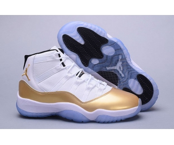 Wholesale Cheap Air Jordan 11 Gold White/gold