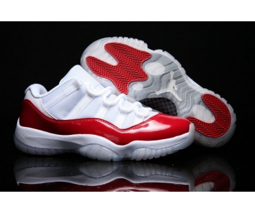 Wholesale Cheap Air Jordan 11 Low Cherry Varsity Red/White