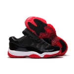 Wholesale Cheap Air Jordan 11 Low Shoes Bred Black/Red