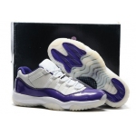 Wholesale Cheap Air Jordan 11 Low Shoes White Purple