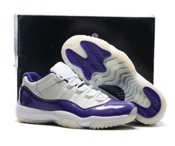 Wholesale Cheap Air Jordan 11 Low Shoes White Purple