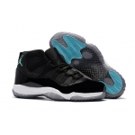 Wholesale Cheap Air Jordan 11 Retro Shoes Black/Crystal blue-white