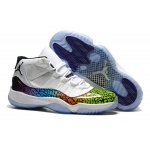 Wholesale Cheap Air Jordan 11 Retro Shoes White/Elephant print-multiple Colour