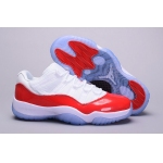 Wholesale Cheap Air Jordan 11 Varsity Red Low White/Red