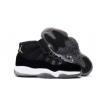 Wholesale Cheap Air Jordan 11 Velvet Heiress Shoes Black White