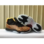 Wholesale Cheap Air Jordan XI 11 Customs Leopard Black/Yellow