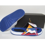 Wholesale Cheap Air Jordan 7 Sandals Shoes Blue/Multi-Color