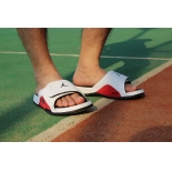 Wholesale Cheap Air Jordan Hydro 13 sandals Shoes White/Red-Black