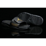 Wholesale Cheap Air Jordan Hydro 6 Sandals Shoes Black/Gold